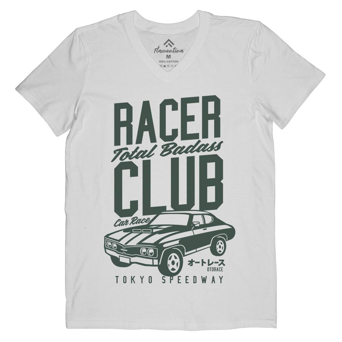 Racer Club Mens V-Neck T-Shirt Cars A263