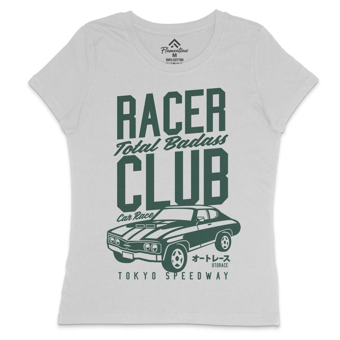Racer Club Womens Crew Neck T-Shirt Cars A263