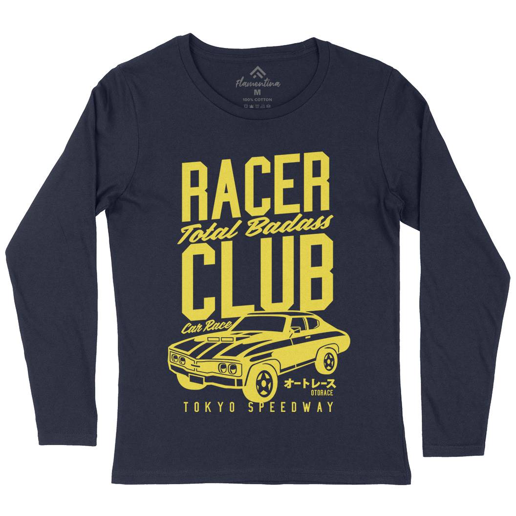 Racer Club Womens Long Sleeve T-Shirt Cars A263