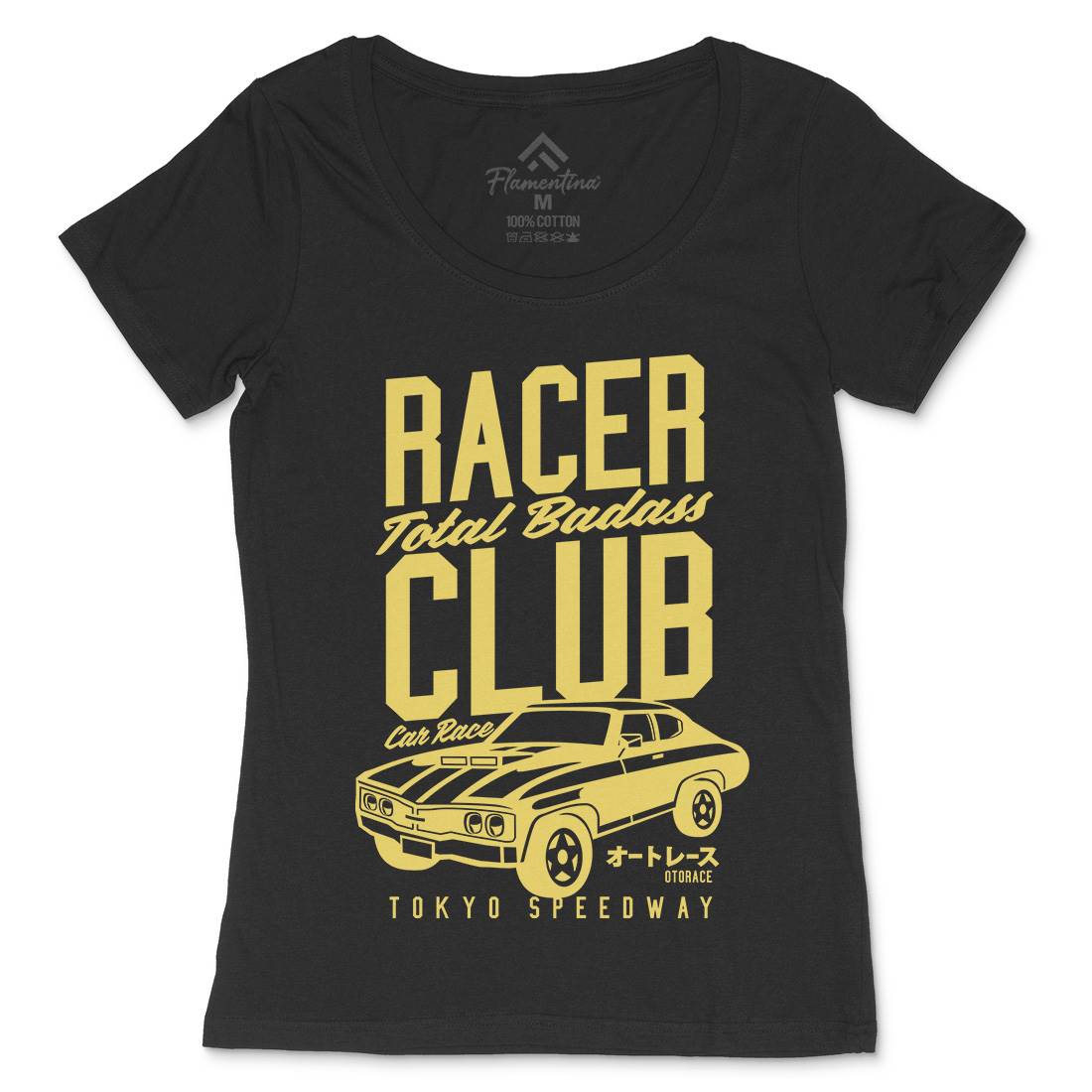 Racer Club Womens Scoop Neck T-Shirt Cars A263