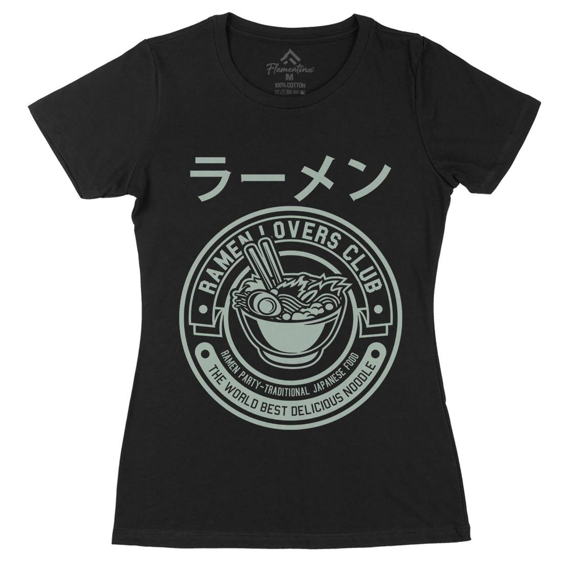 Ramen Womens Organic Crew Neck T-Shirt Food A264