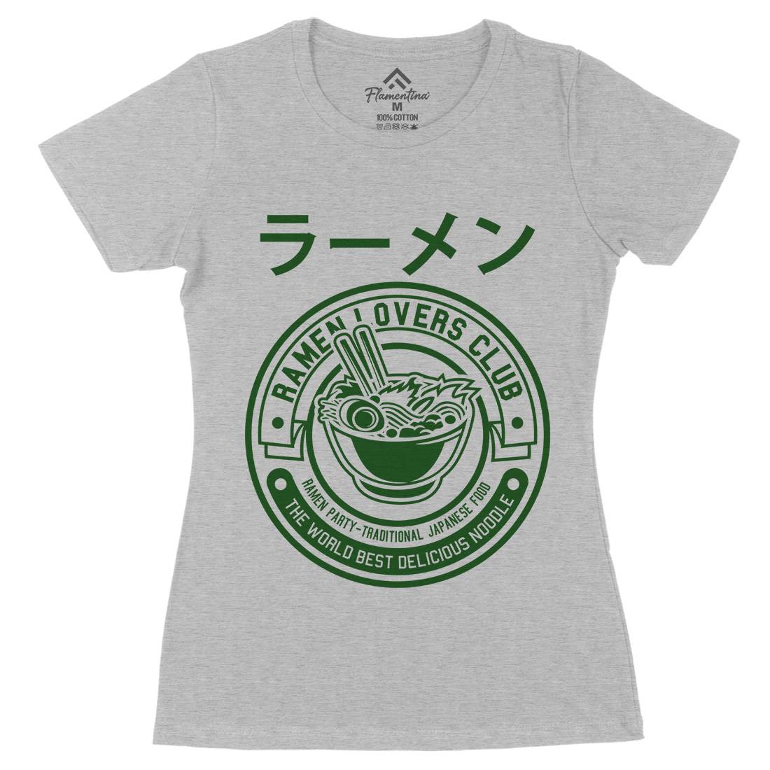 Ramen Womens Organic Crew Neck T-Shirt Food A264