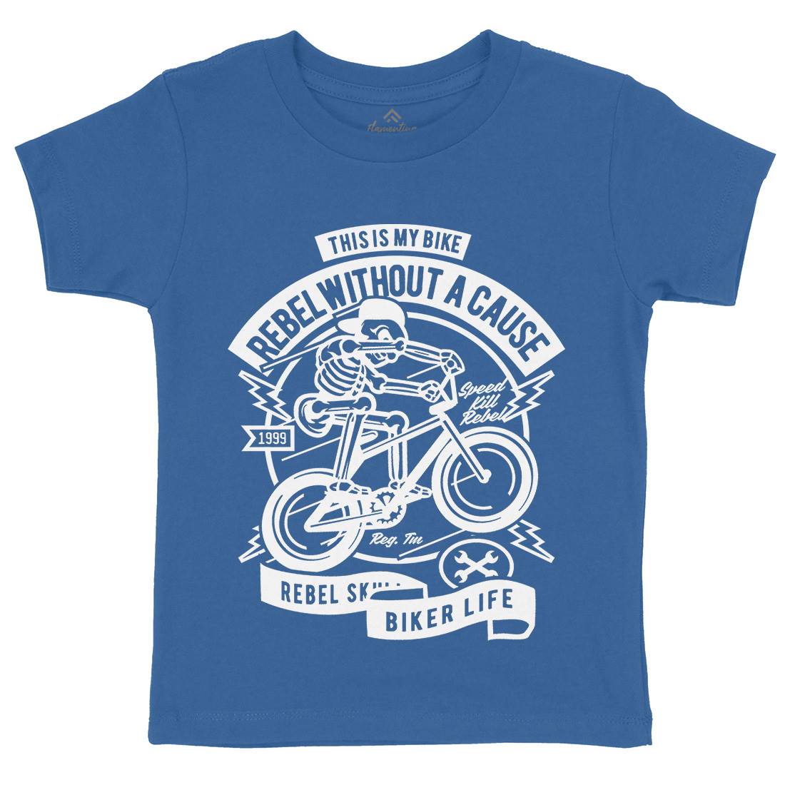 Rebel Without A Cause Kids Crew Neck T-Shirt Motorcycles A265