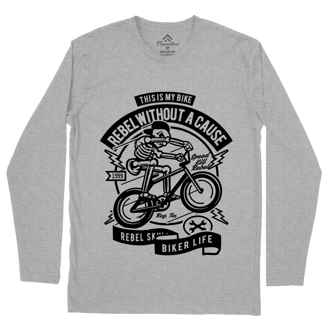 Rebel Without A Cause Mens Long Sleeve T-Shirt Motorcycles A265