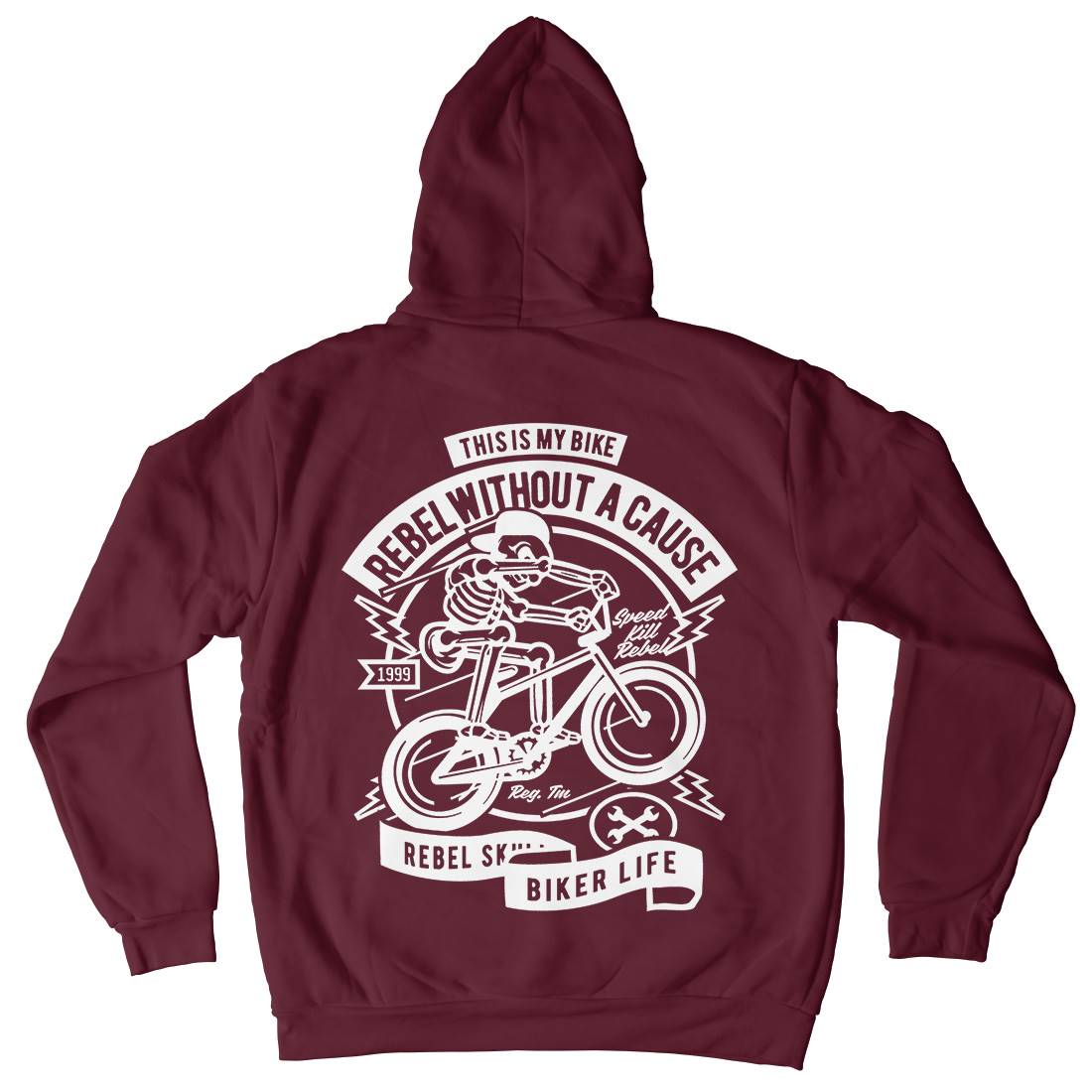Rebel Without A Cause Mens Hoodie With Pocket Motorcycles A265