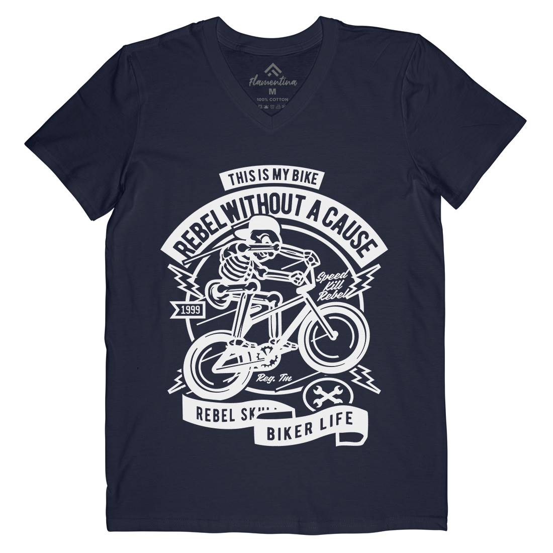Rebel Without A Cause Mens V-Neck T-Shirt Motorcycles A265
