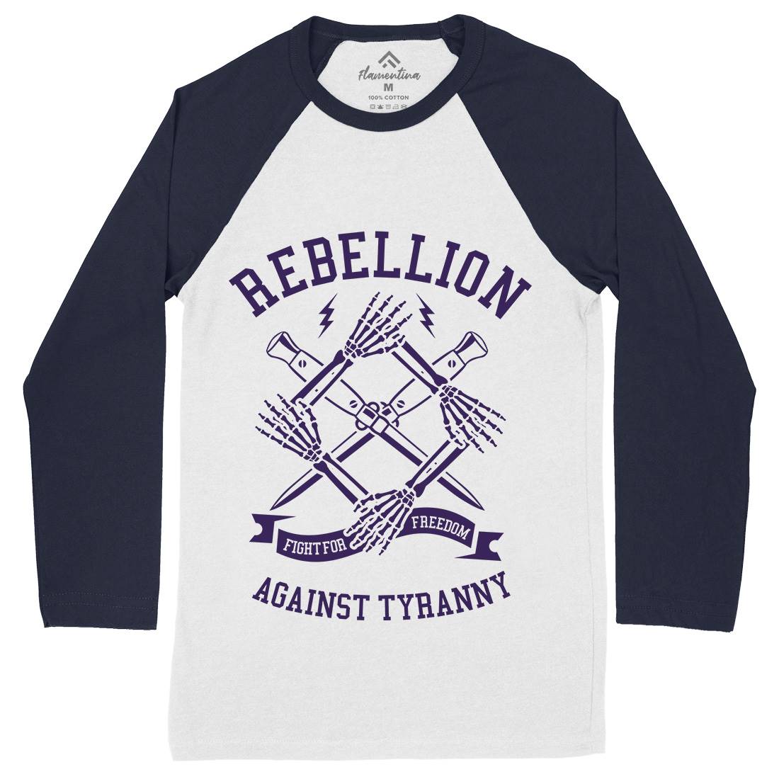 Rebellion Mens Long Sleeve Baseball T-Shirt Illuminati A266