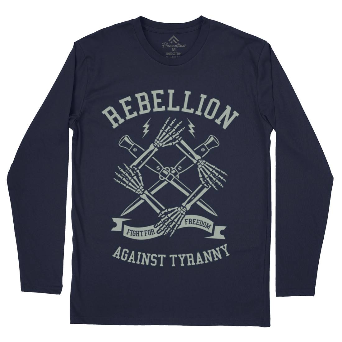 Rebellion Mens Long Sleeve T-Shirt Illuminati A266