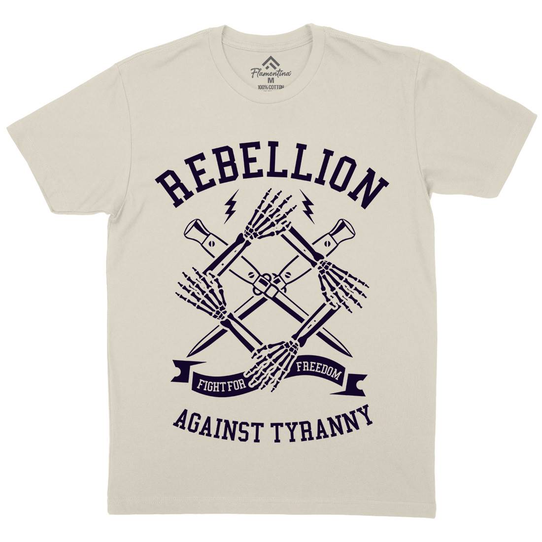 Rebellion Mens Organic Crew Neck T-Shirt Illuminati A266