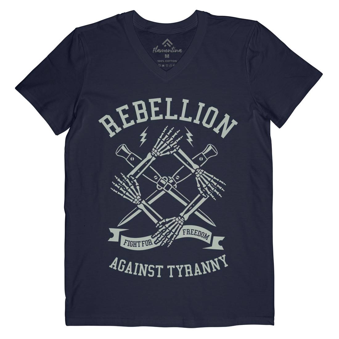 Rebellion Mens V-Neck T-Shirt Illuminati A266