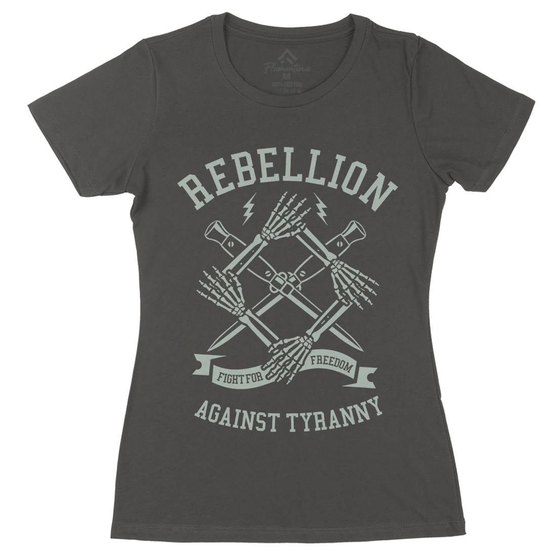 Rebellion Womens Organic Crew Neck T-Shirt Illuminati A266