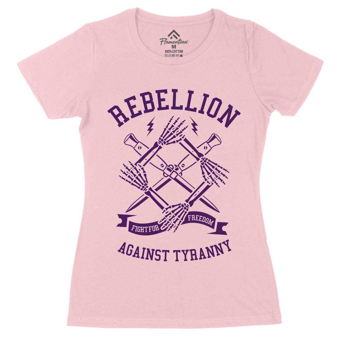 Rebellion Womens Organic Crew Neck T-Shirt Illuminati A266