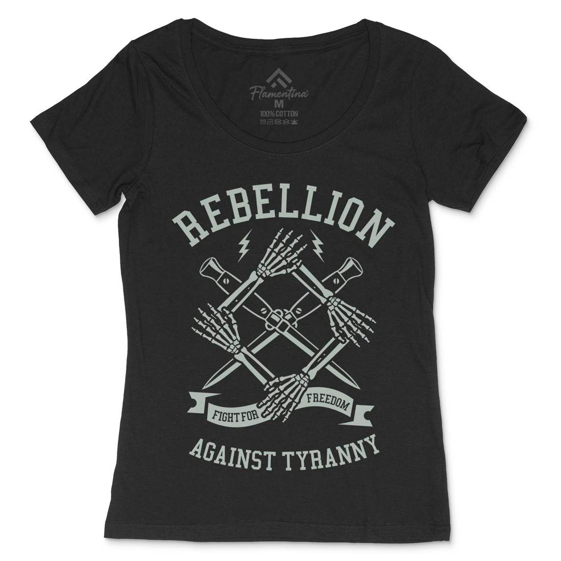 Rebellion Womens Scoop Neck T-Shirt Illuminati A266