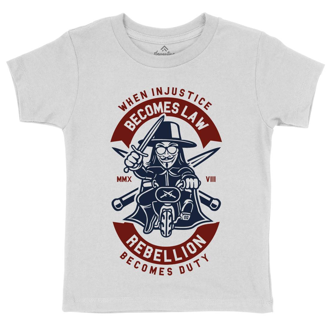 Rebellion Kids Crew Neck T-Shirt Illuminati A267