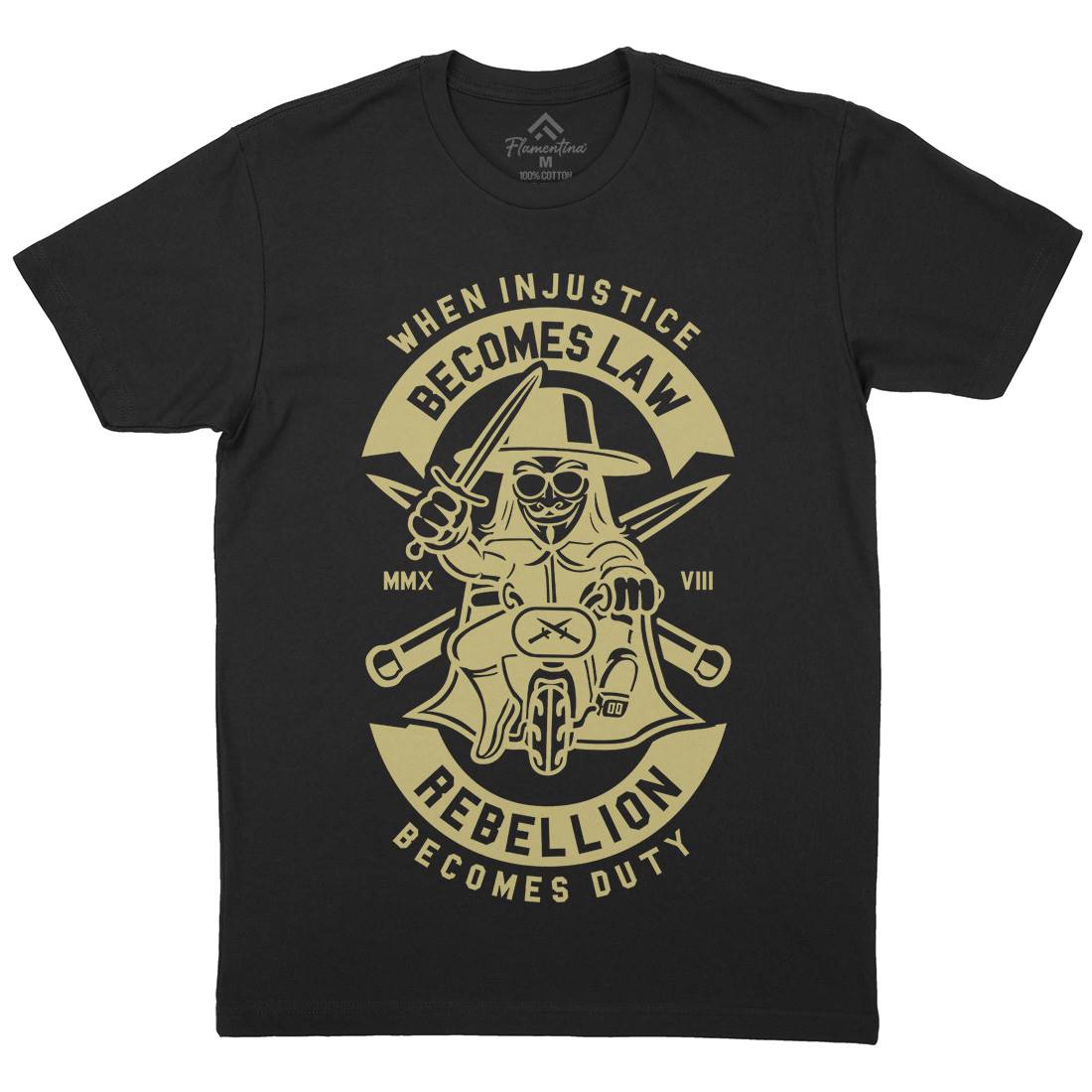 Rebellion Mens Organic Crew Neck T-Shirt Illuminati A267
