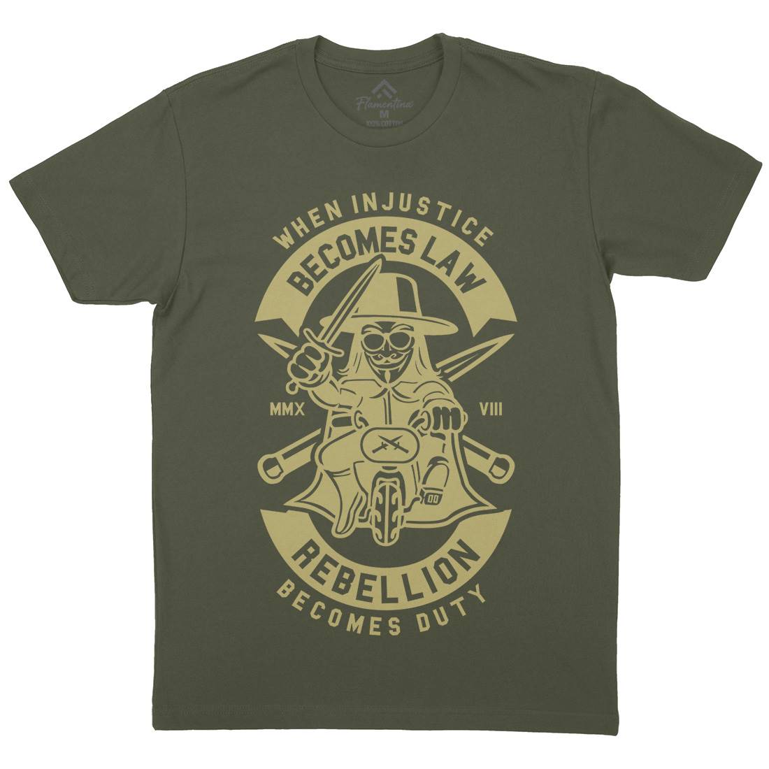 Rebellion Mens Organic Crew Neck T-Shirt Illuminati A267