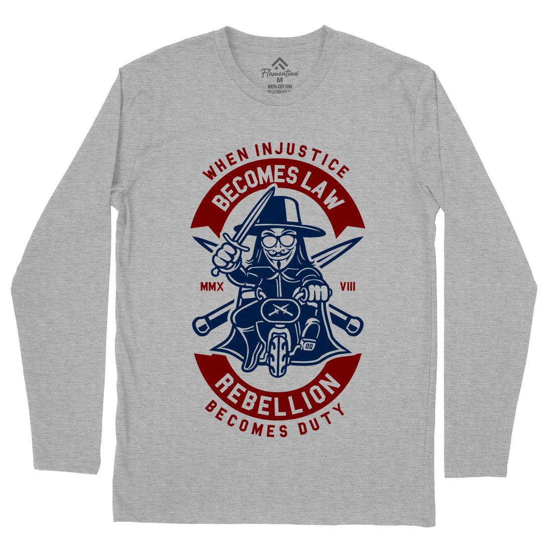 Rebellion Mens Long Sleeve T-Shirt Illuminati A267