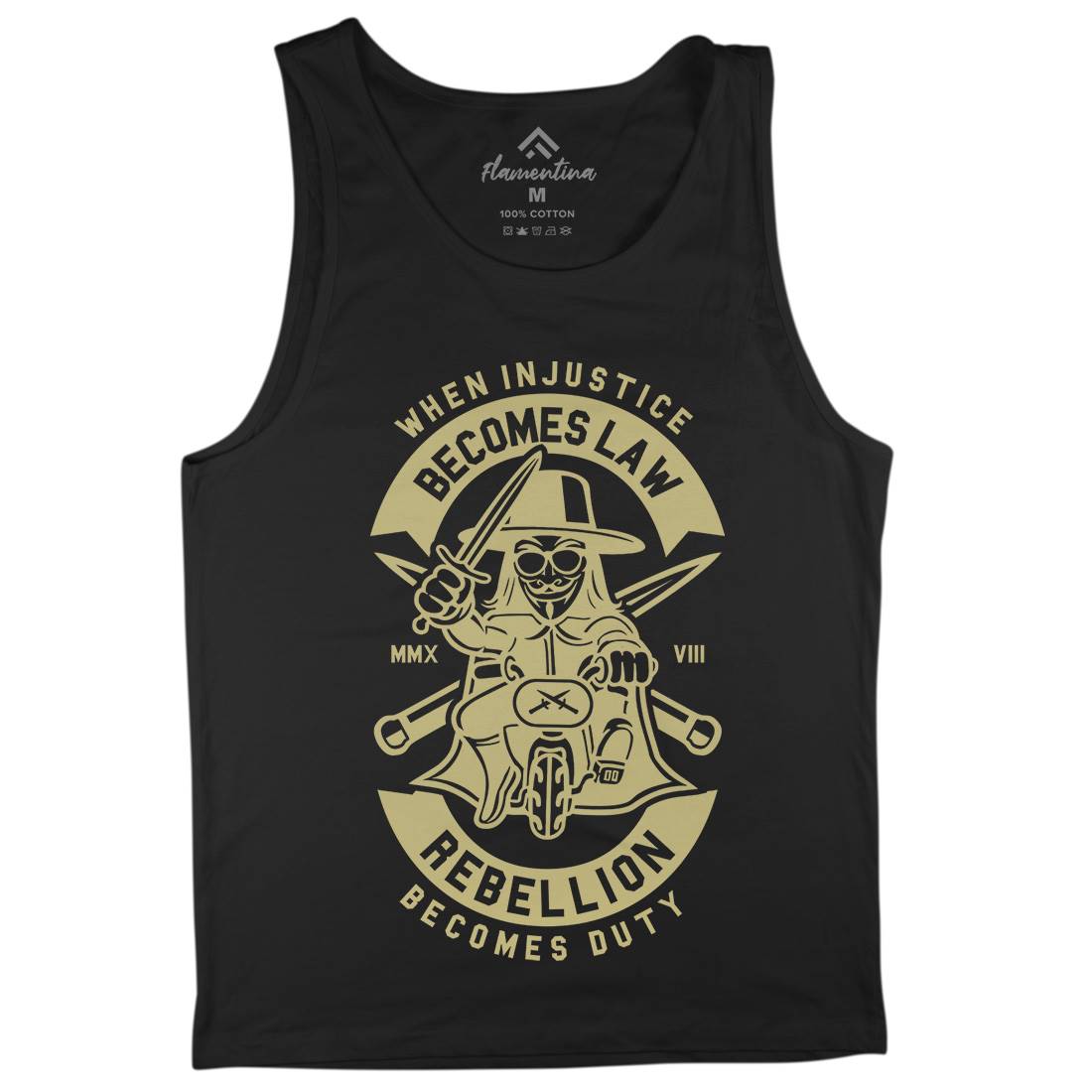 Rebellion Mens Tank Top Vest Illuminati A267