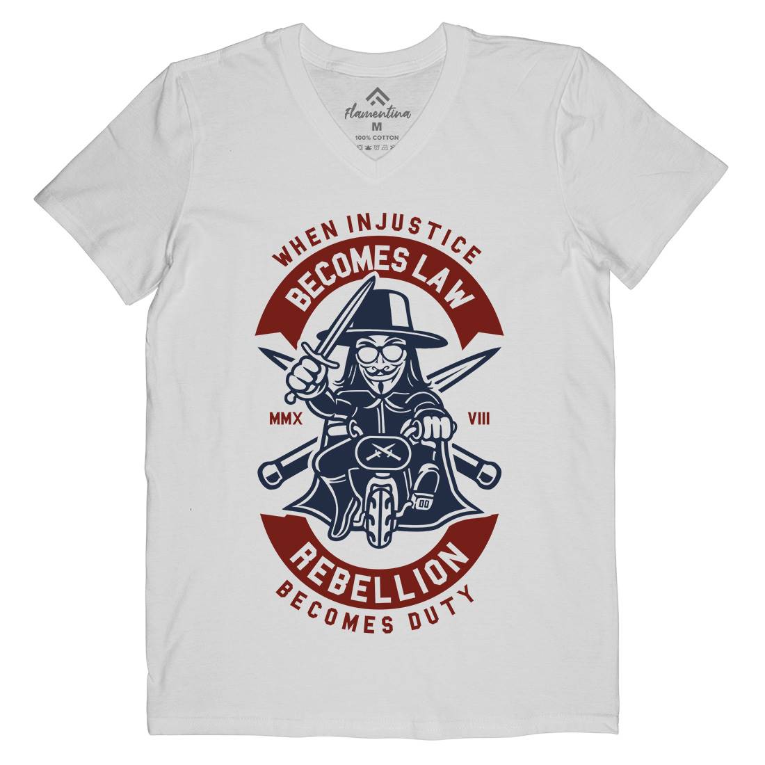 Rebellion Mens V-Neck T-Shirt Illuminati A267