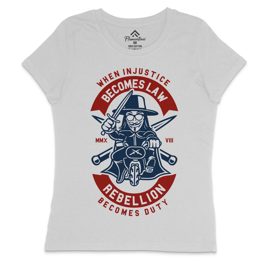 Rebellion Womens Crew Neck T-Shirt Illuminati A267