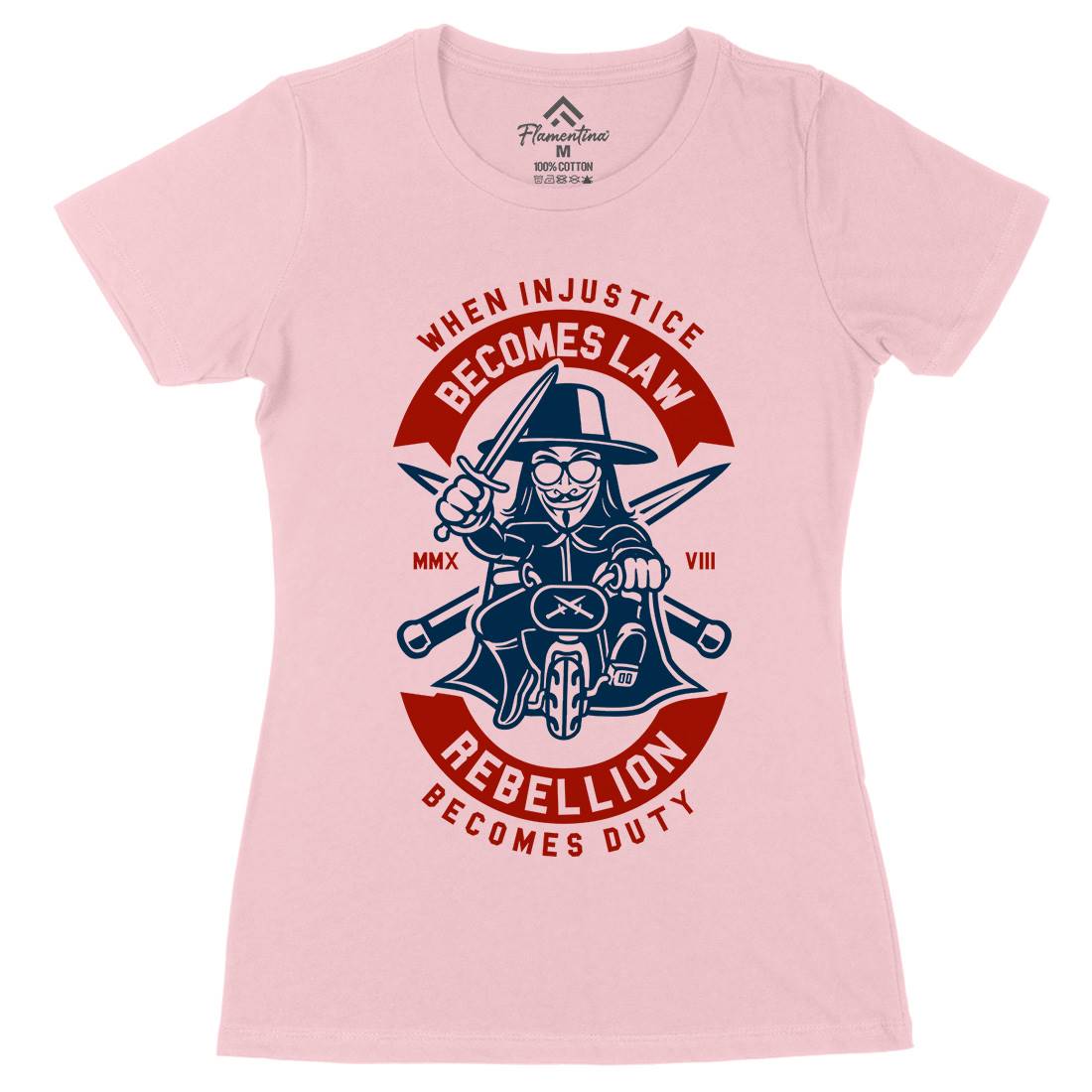 Rebellion Womens Organic Crew Neck T-Shirt Illuminati A267