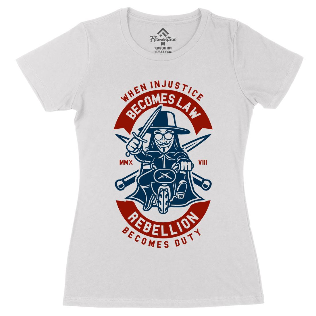 Rebellion Womens Organic Crew Neck T-Shirt Illuminati A267