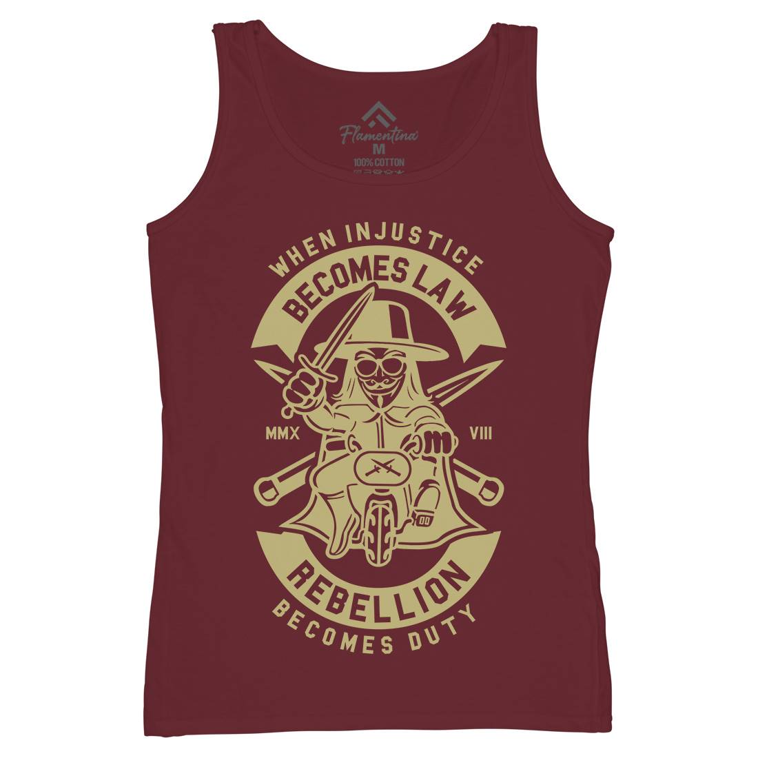 Rebellion Womens Organic Tank Top Vest Illuminati A267