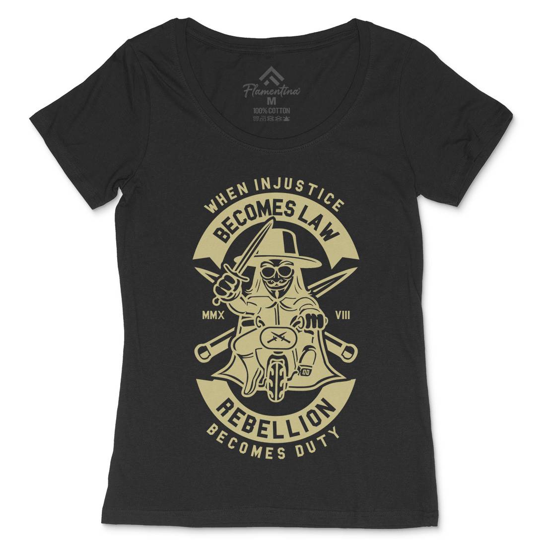 Rebellion Womens Scoop Neck T-Shirt Illuminati A267