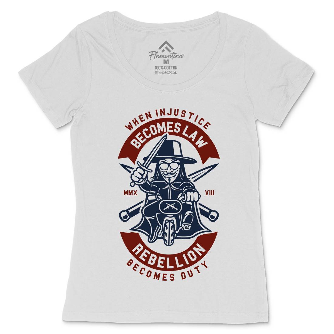 Rebellion Womens Scoop Neck T-Shirt Illuminati A267