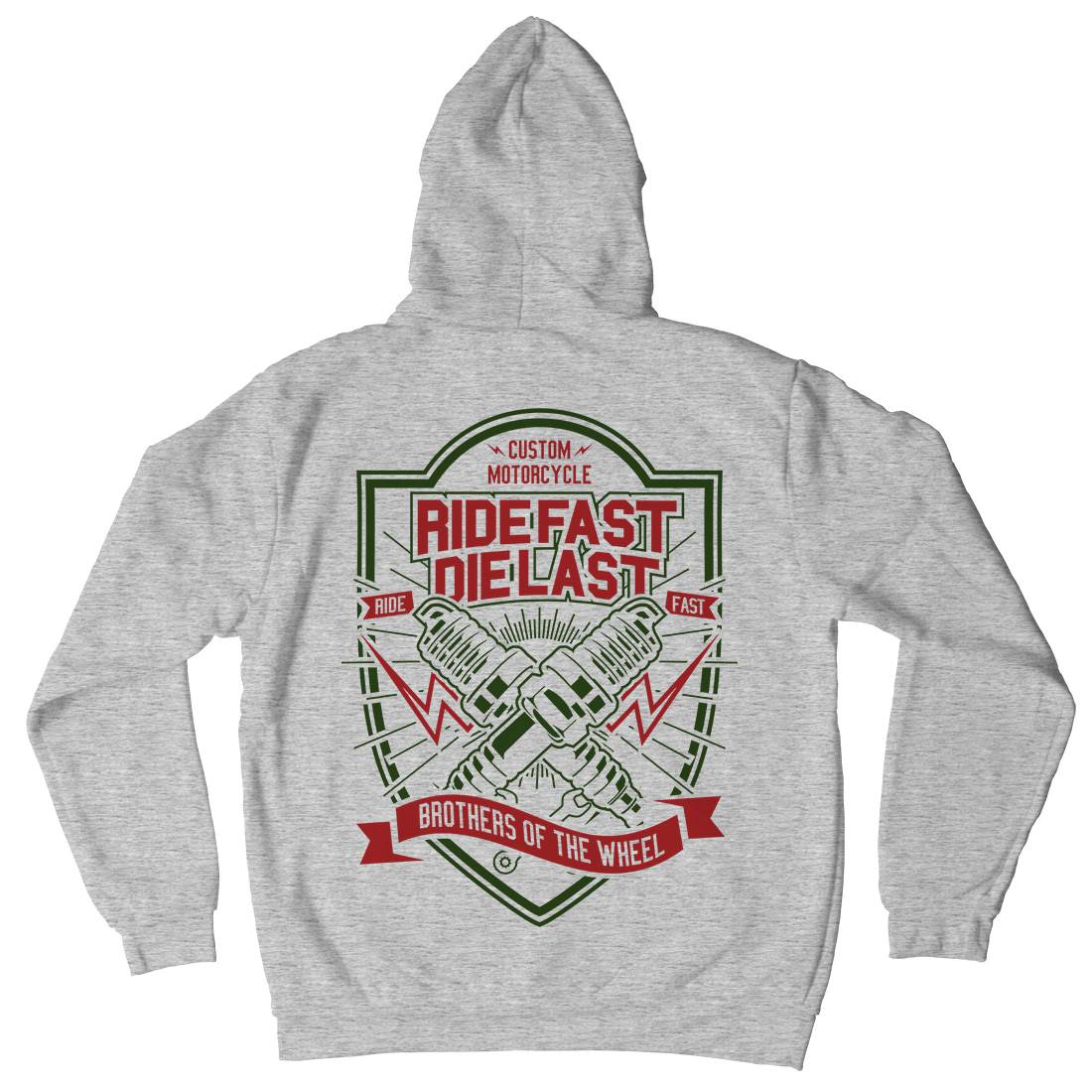 Ride Fast Mens Hoodie With Pocket Motorcycles A268