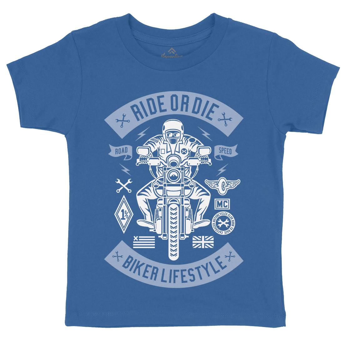 Ride Or Die Kids Crew Neck T-Shirt Motorcycles A269