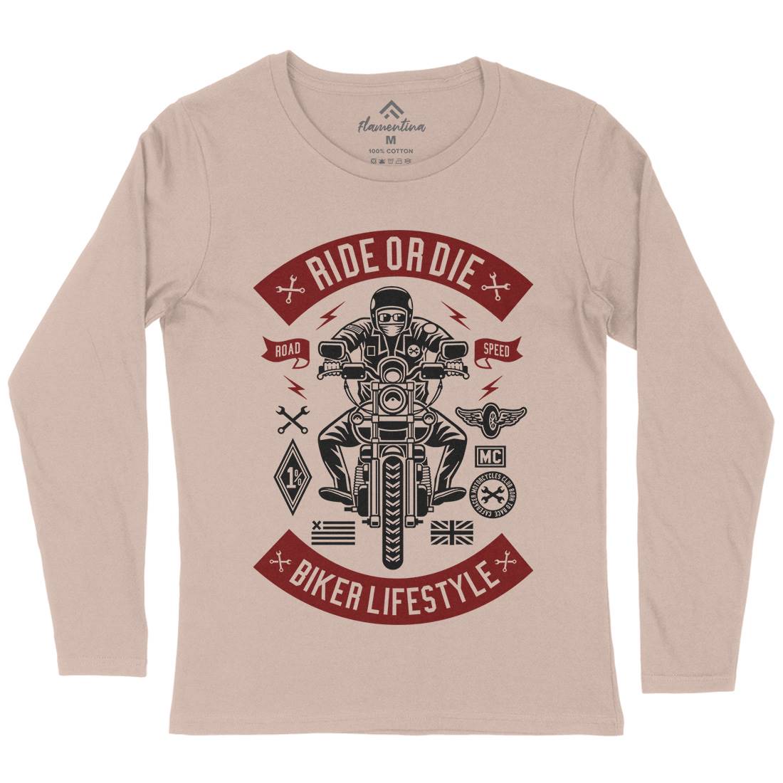 Ride Or Die Womens Long Sleeve T-Shirt Motorcycles A269