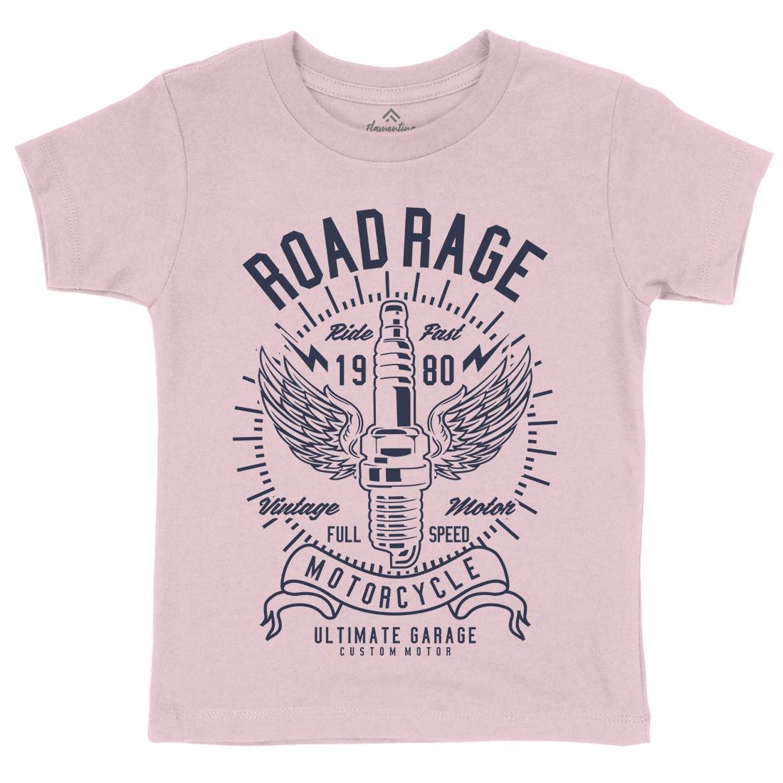 Road Rage Kids Organic Crew Neck T-Shirt Motorcycles A270