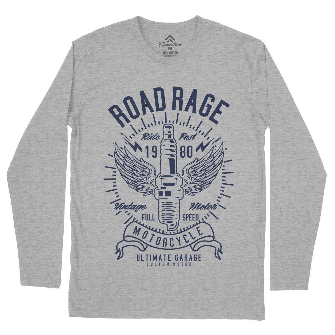 Road Rage Mens Long Sleeve T-Shirt Motorcycles A270