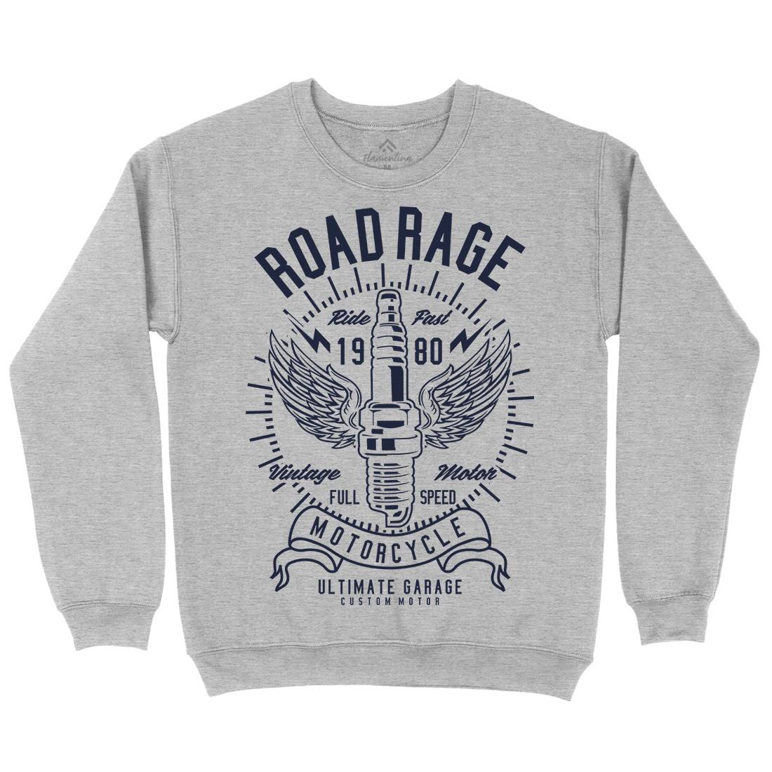 Road Rage Mens Crew Neck Sweatshirt Motorcycles A270