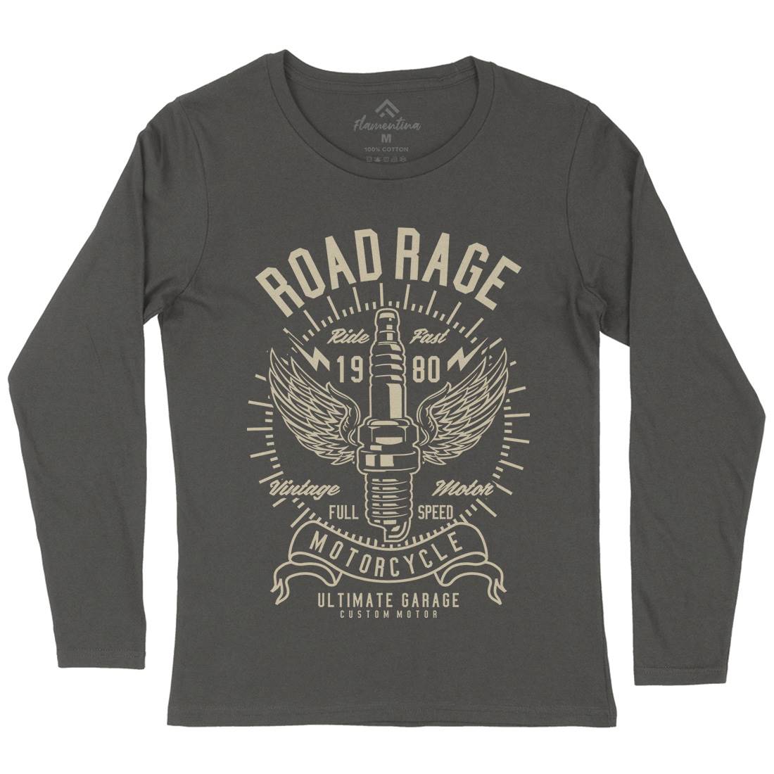 Road Rage Womens Long Sleeve T-Shirt Motorcycles A270