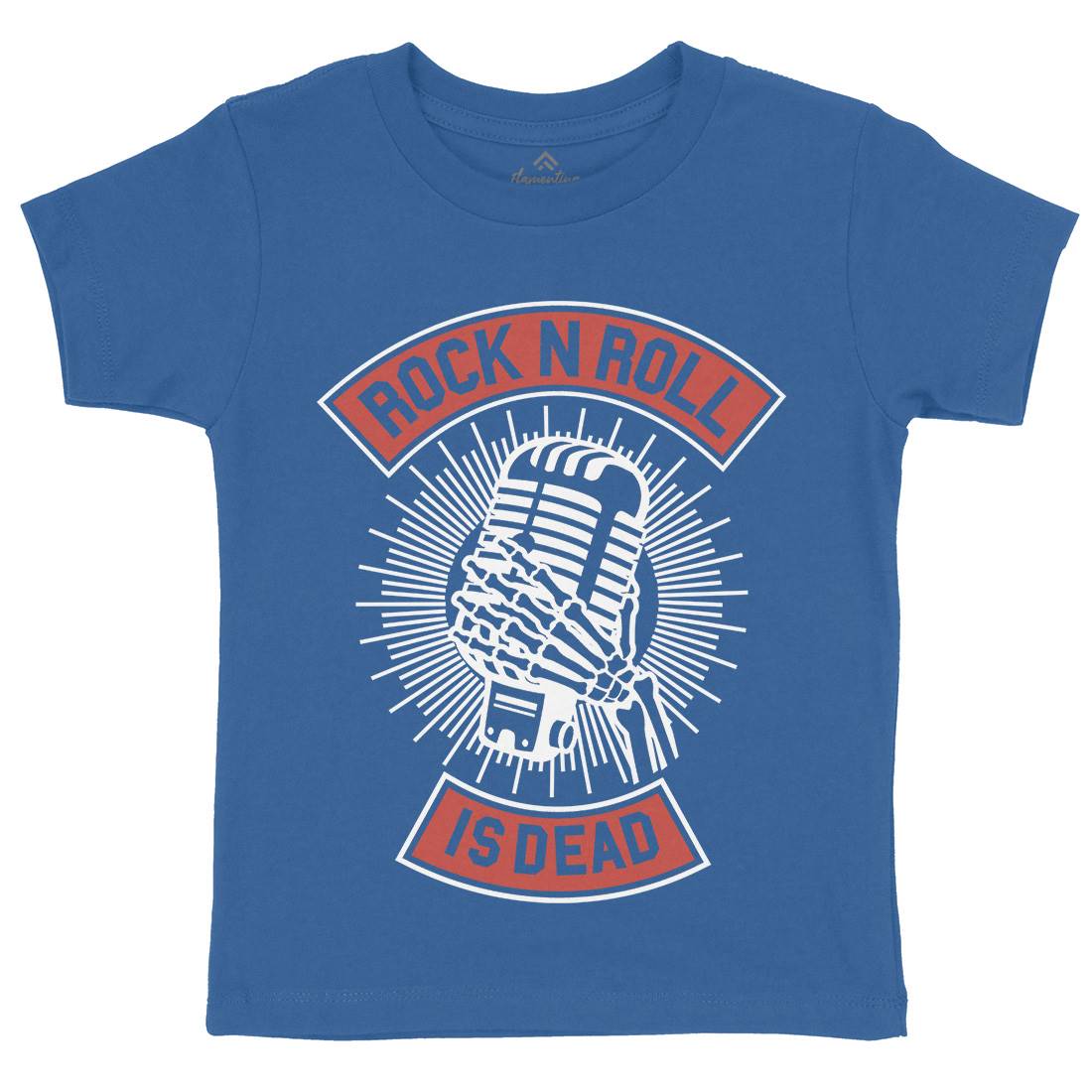 Rock N Roll Is Dead Kids Organic Crew Neck T-Shirt Music A272