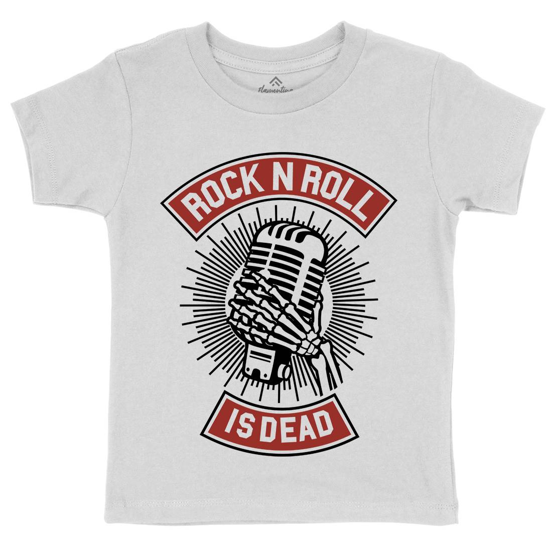 Rock N Roll Is Dead Kids Crew Neck T-Shirt Music A272