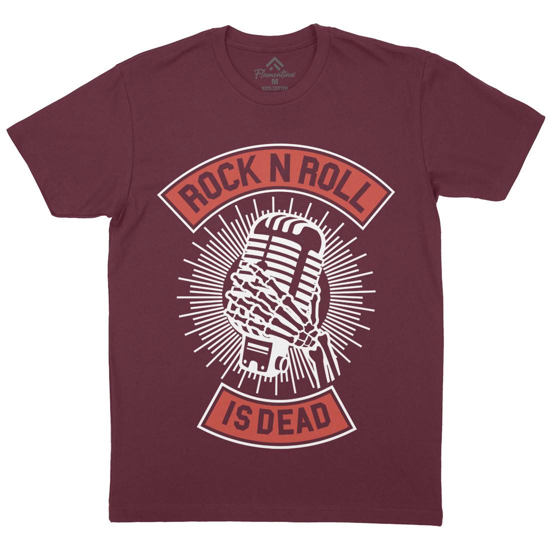 Rock N Roll Is Dead Mens Crew Neck T-Shirt Music A272