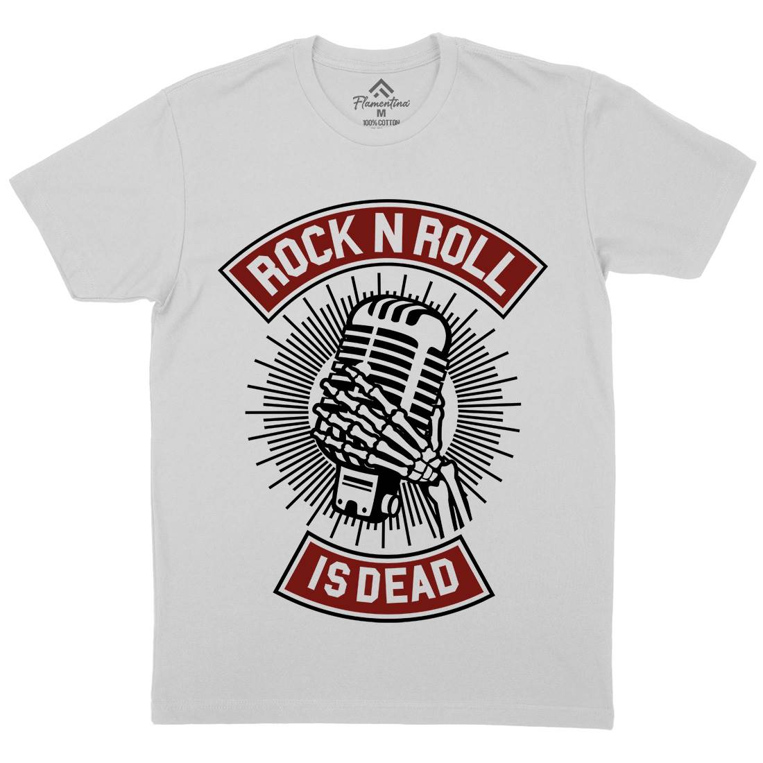 Rock N Roll Is Dead Mens Crew Neck T-Shirt Music A272