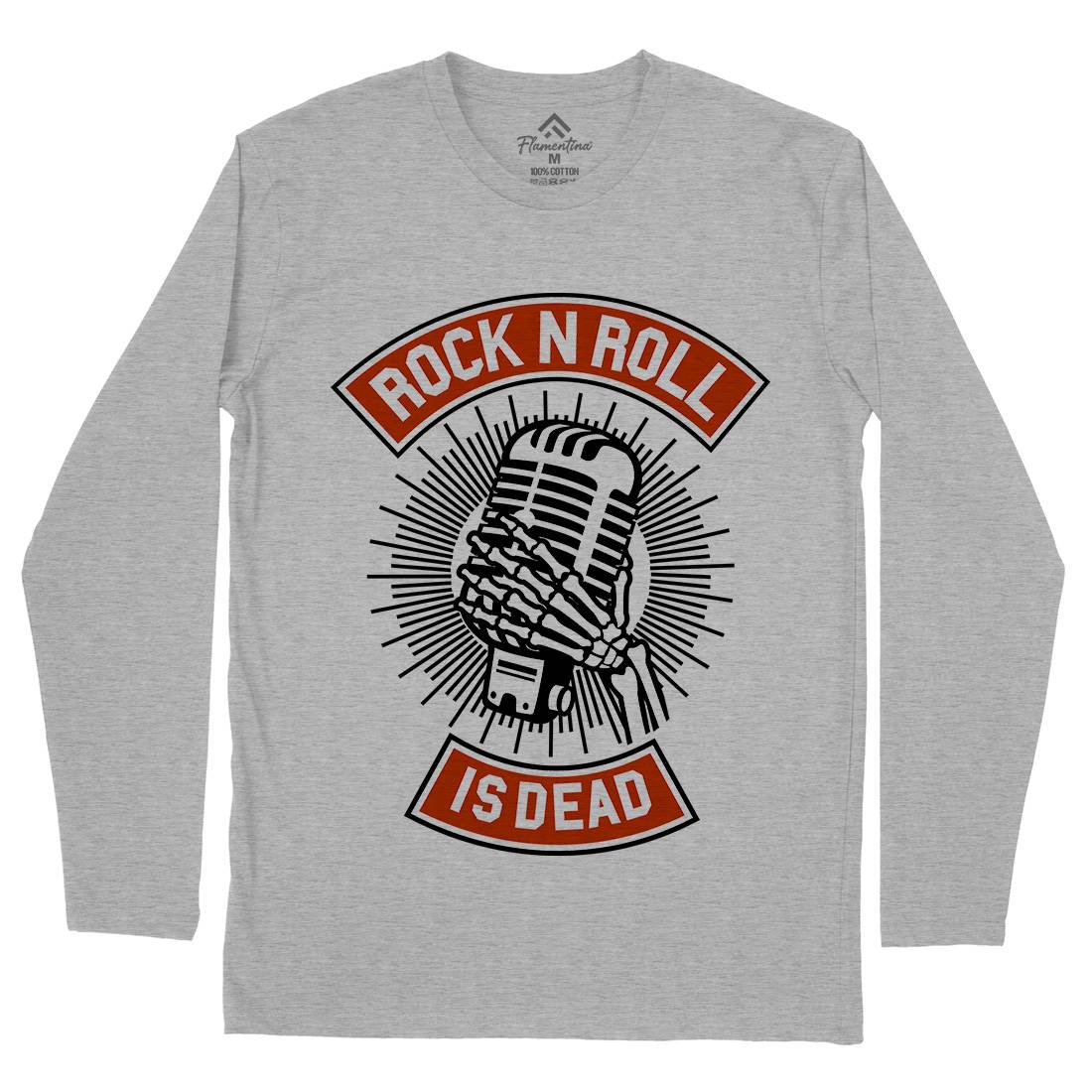 Rock N Roll Is Dead Mens Long Sleeve T-Shirt Music A272
