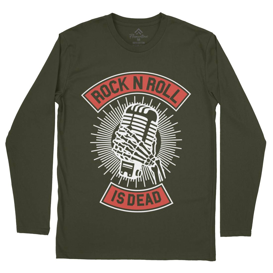 Rock N Roll Is Dead Mens Long Sleeve T-Shirt Music A272