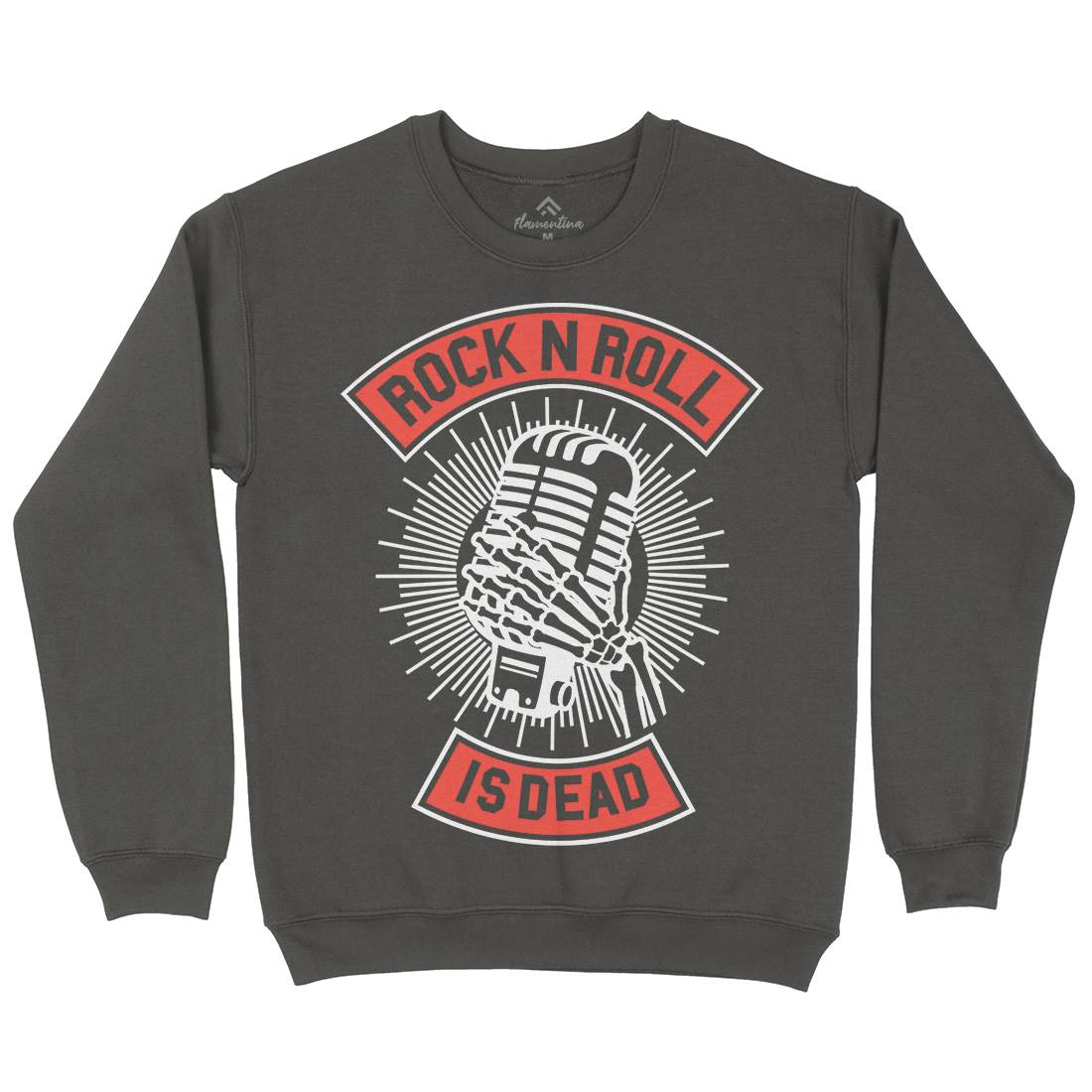 Rock N Roll Is Dead Kids Crew Neck Sweatshirt Music A272