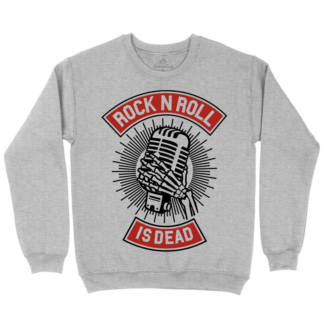 Rock N Roll Is Dead Mens Crew Neck Sweatshirt Music A272