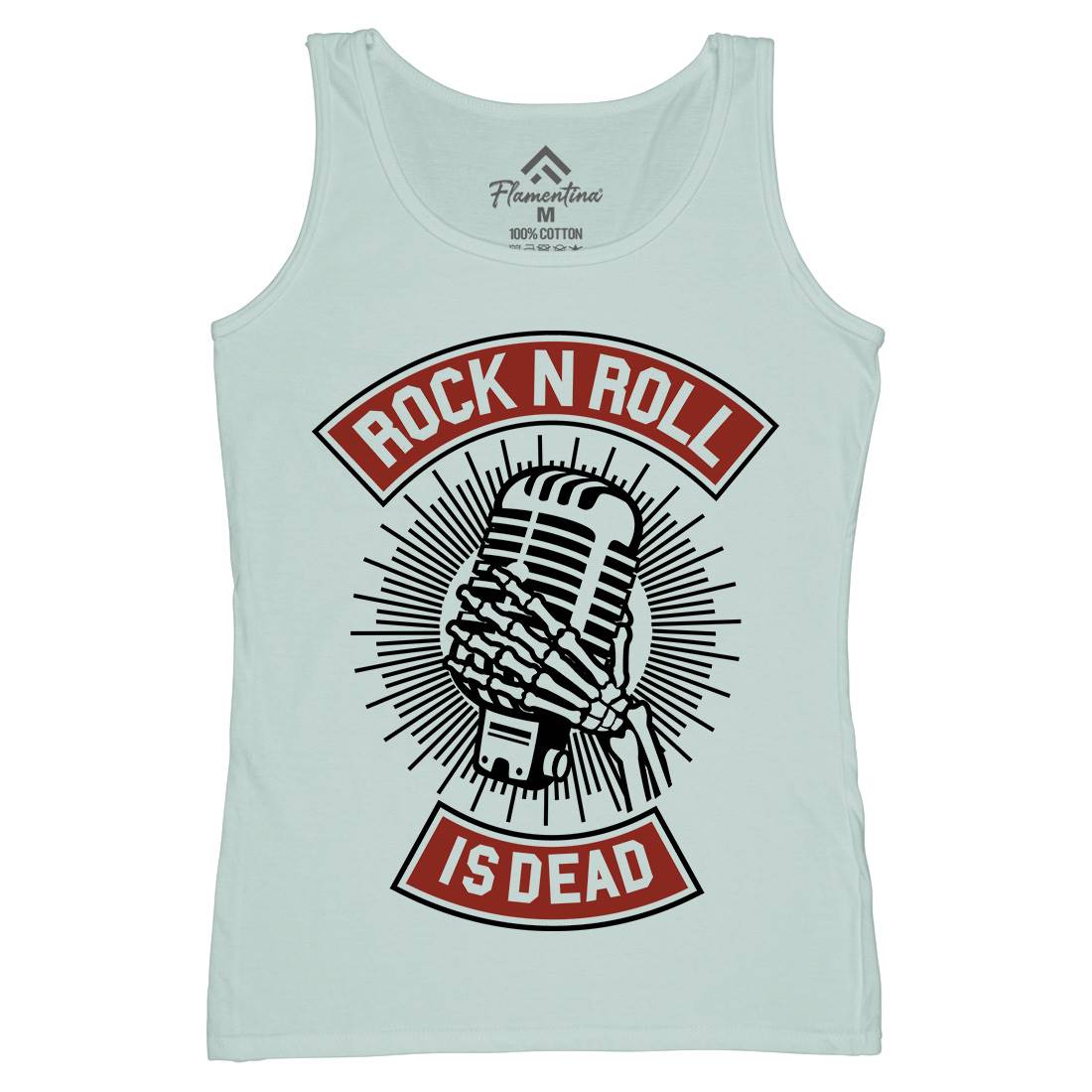 Rock N Roll Is Dead Womens Organic Tank Top Vest Music A272
