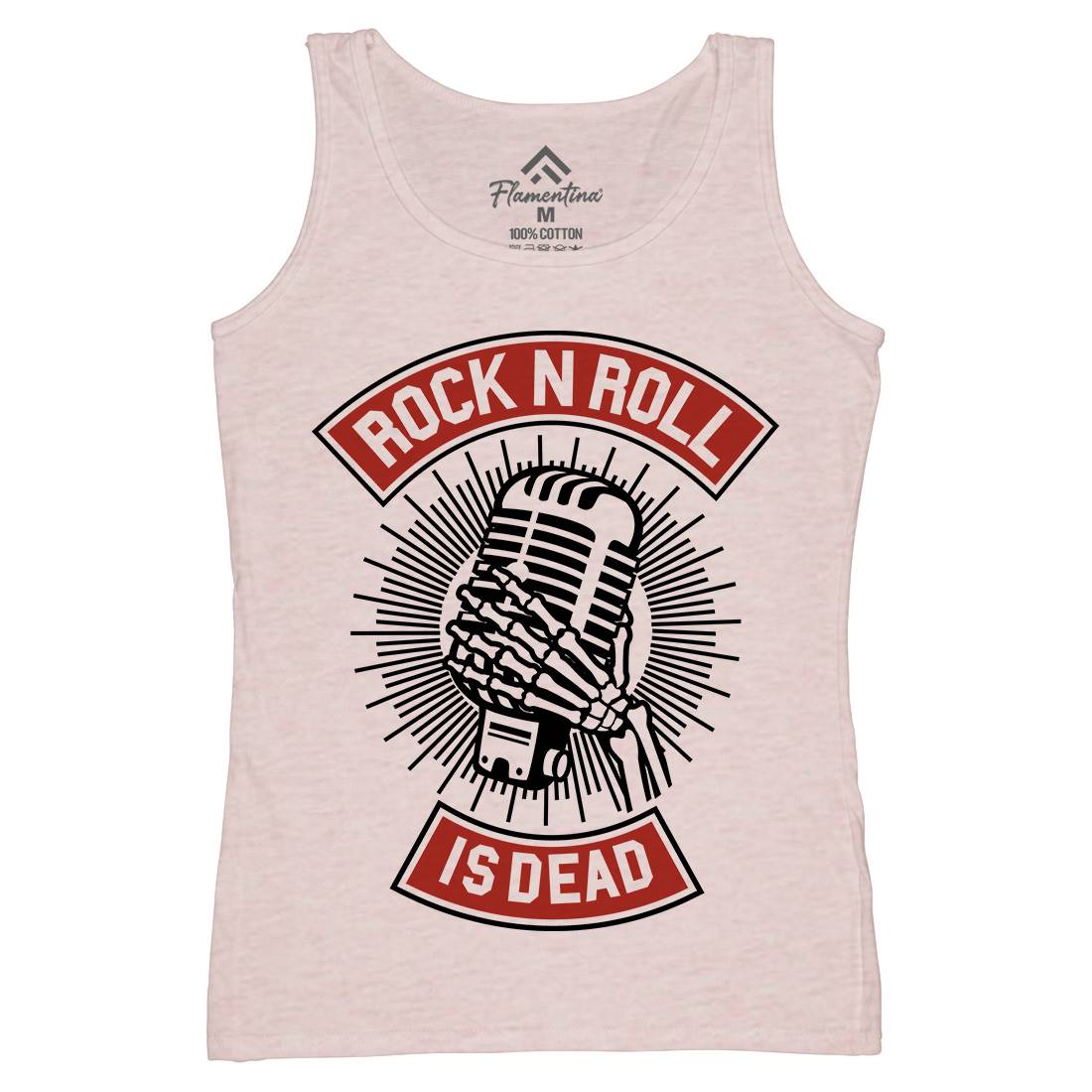 Rock N Roll Is Dead Womens Organic Tank Top Vest Music A272