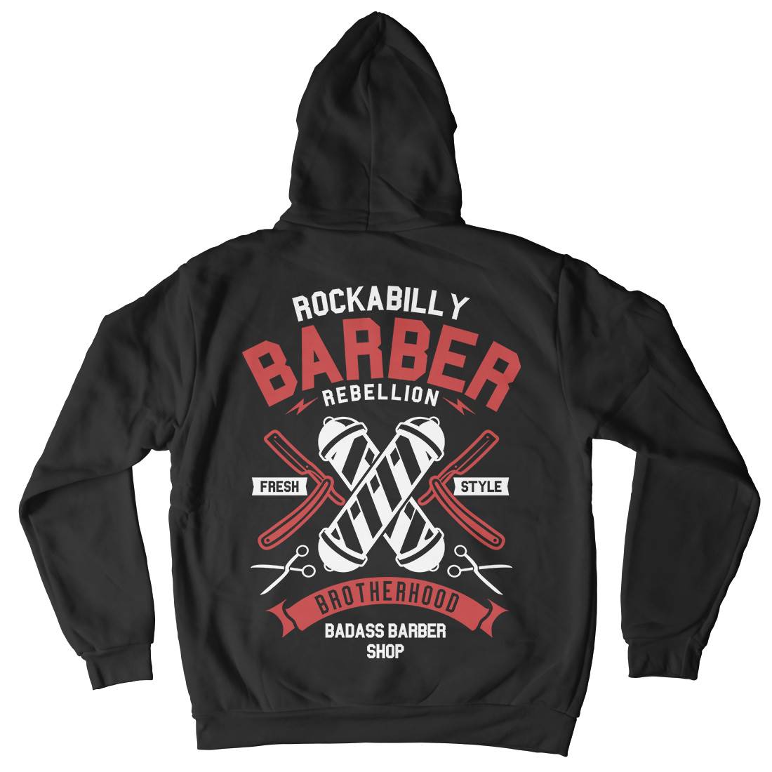 Rockabilly Kids Crew Neck Hoodie Barber A273