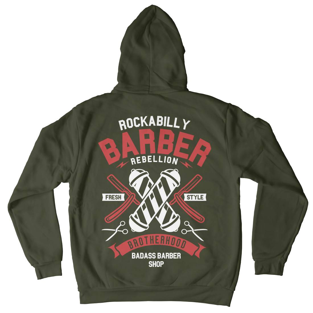 Rockabilly Kids Crew Neck Hoodie Barber A273