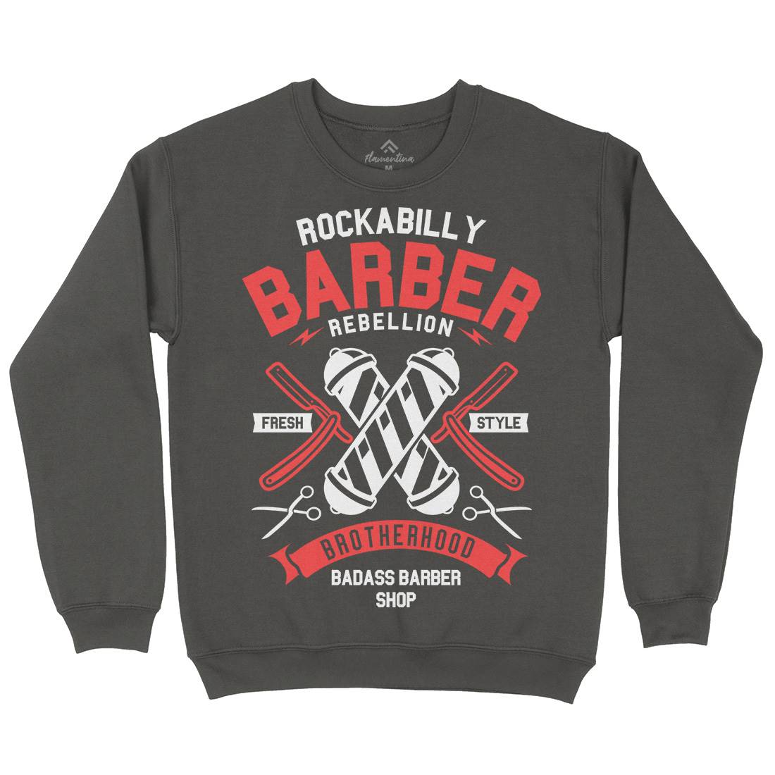Rockabilly Kids Crew Neck Sweatshirt Barber A273