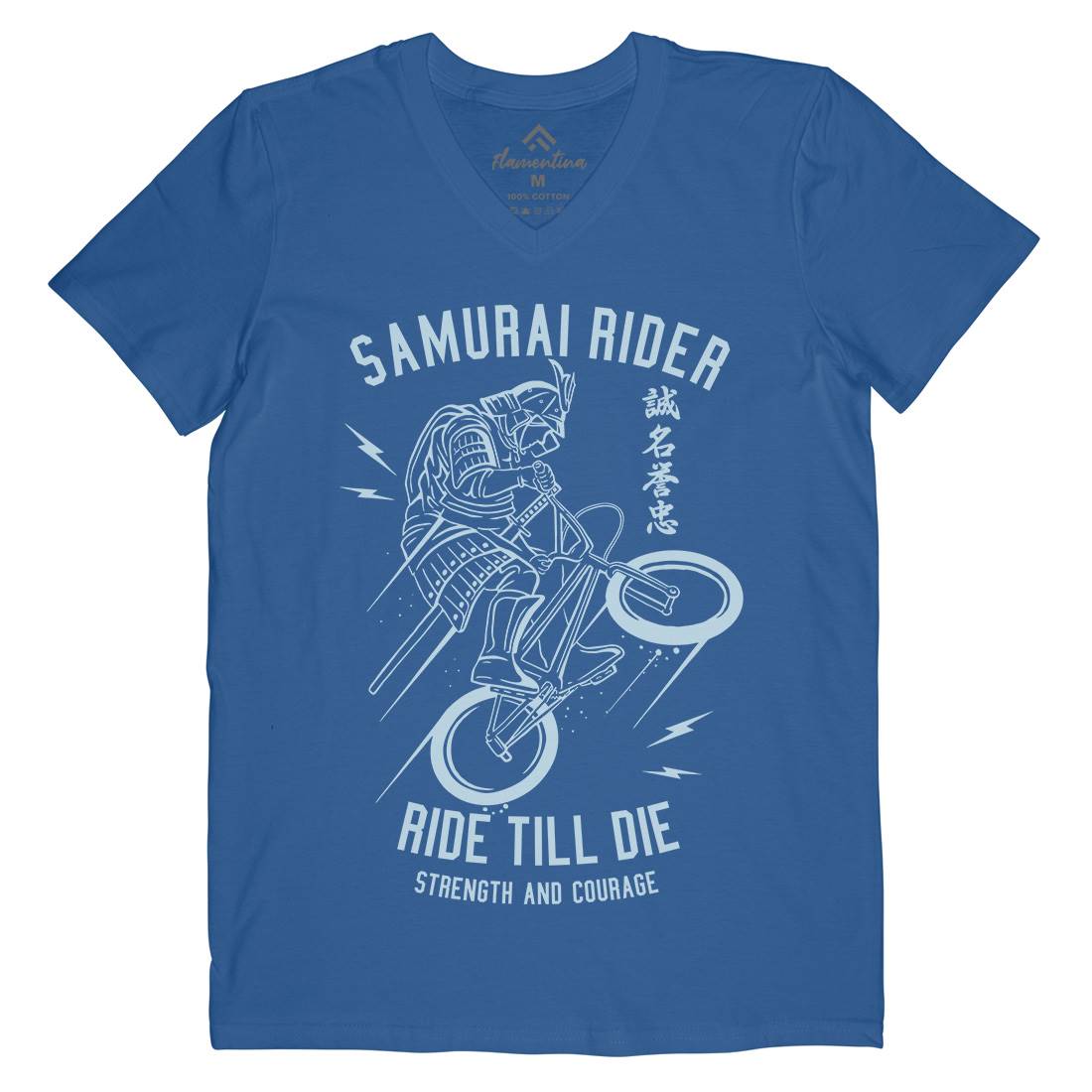Samurai Rider Mens V-Neck T-Shirt Warriors A274